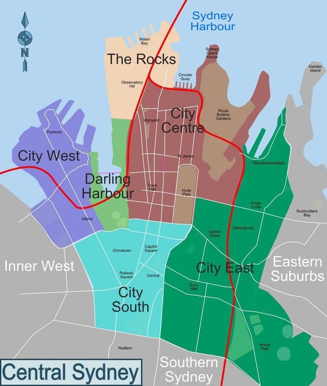 Sydney district map