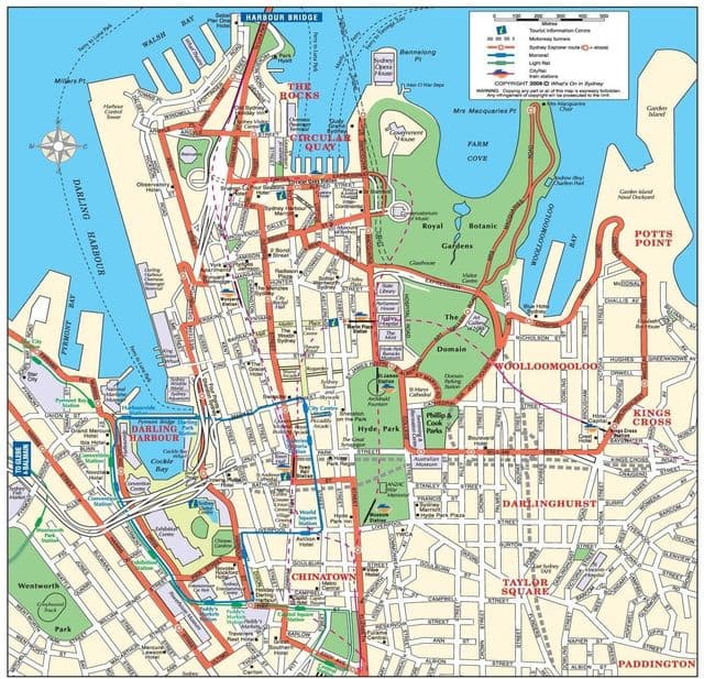 Sydney walking tours map