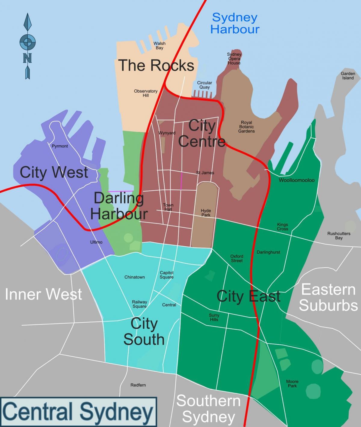 Sydney district map