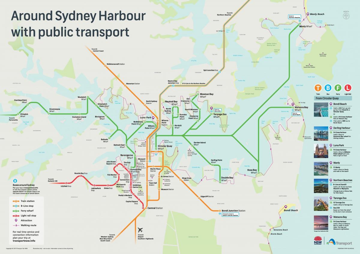 Sydney transportation map