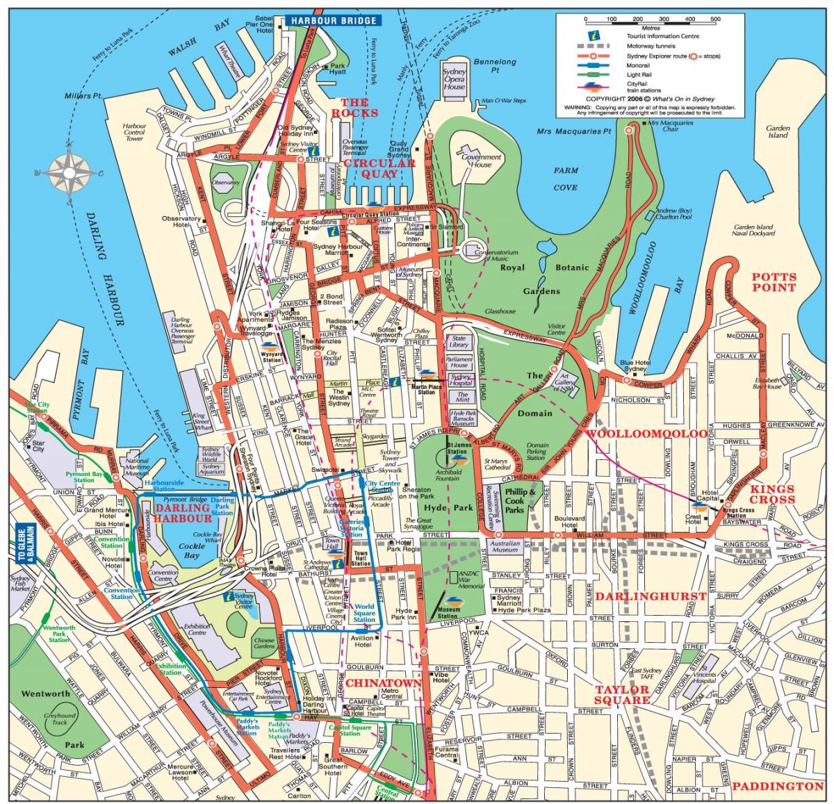 Sydney walking tours map